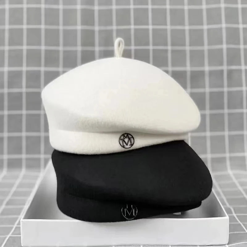 Béret d'hiver en laine feutrée