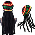 Bonnet Bob Marley tresser en laine tricoté
