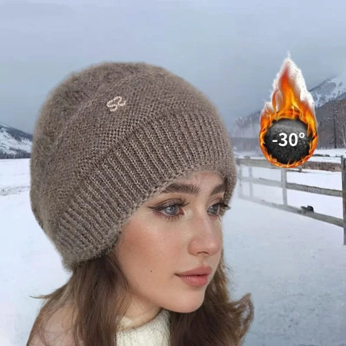 Bonnet en laine beige