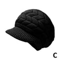 Bonnet en laine tricotée femme