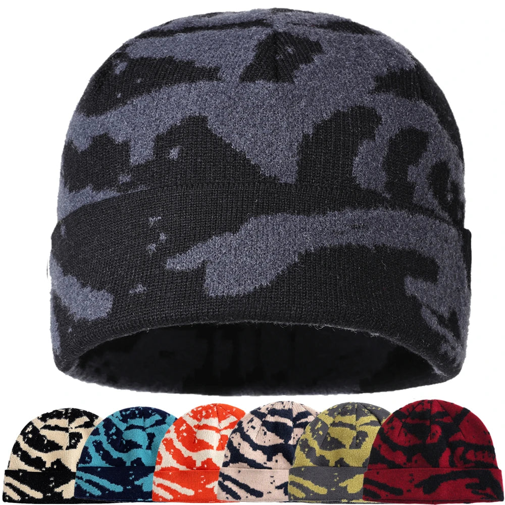 Bonnet tricoté rond en laine