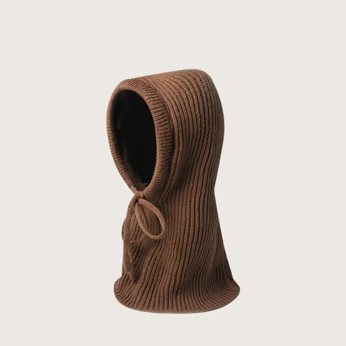 Cagoule en laine tricotée pour femme