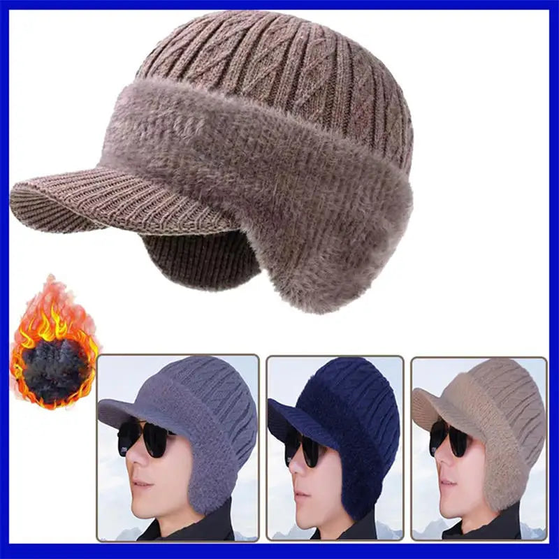 Casquette en laine de crochet avec maille tricoté