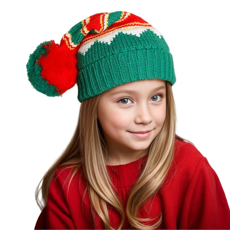 Chapeau bonhomme de neige en laine festif noel