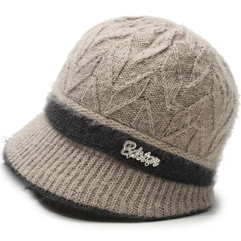 Chapeau bonnet souple en laine bouillie