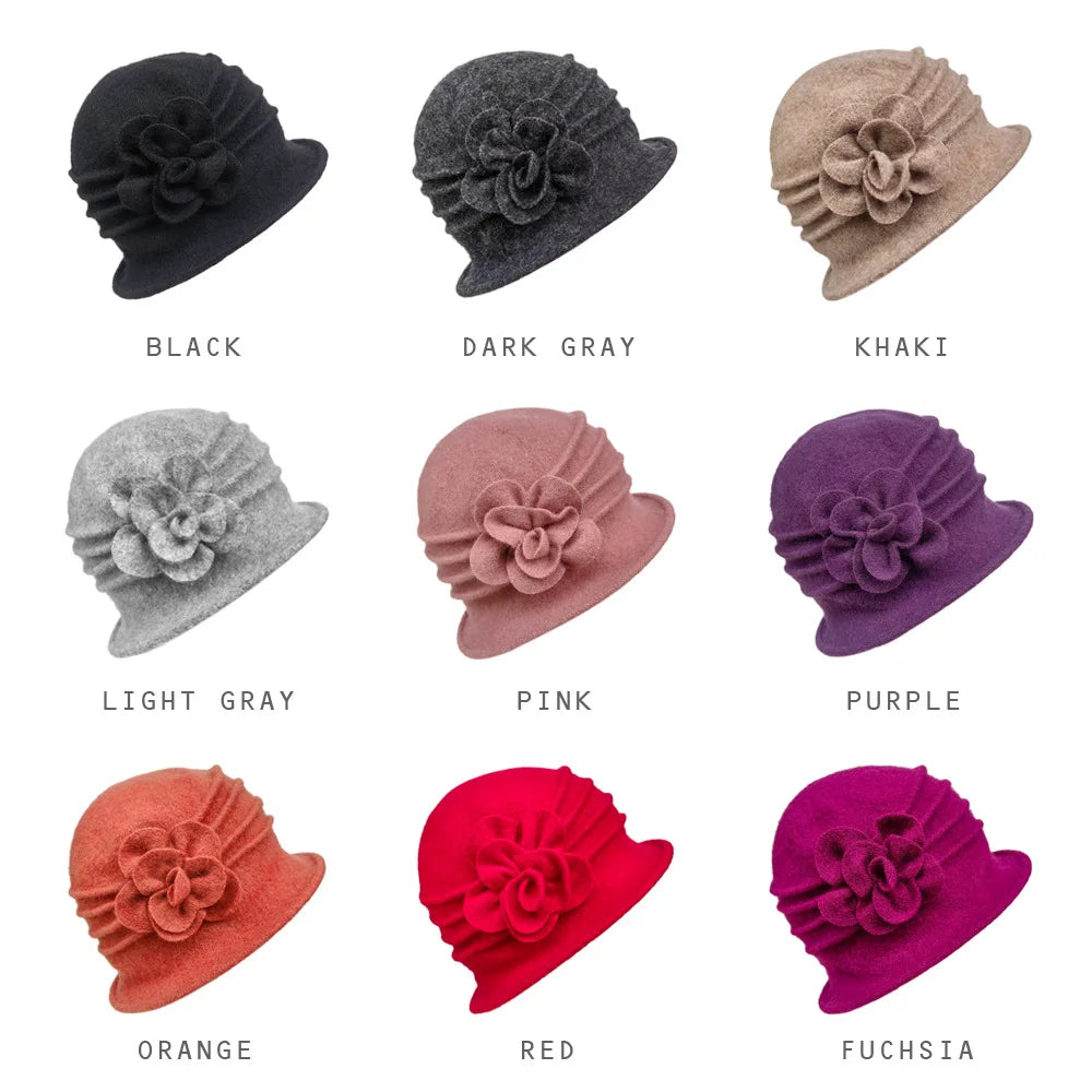 Chapeau cloche en laine
