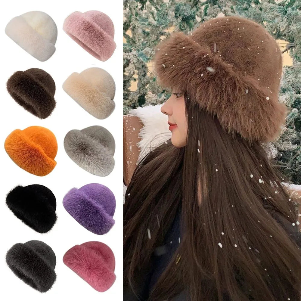 Chapeau d'hiver en fourrure femme