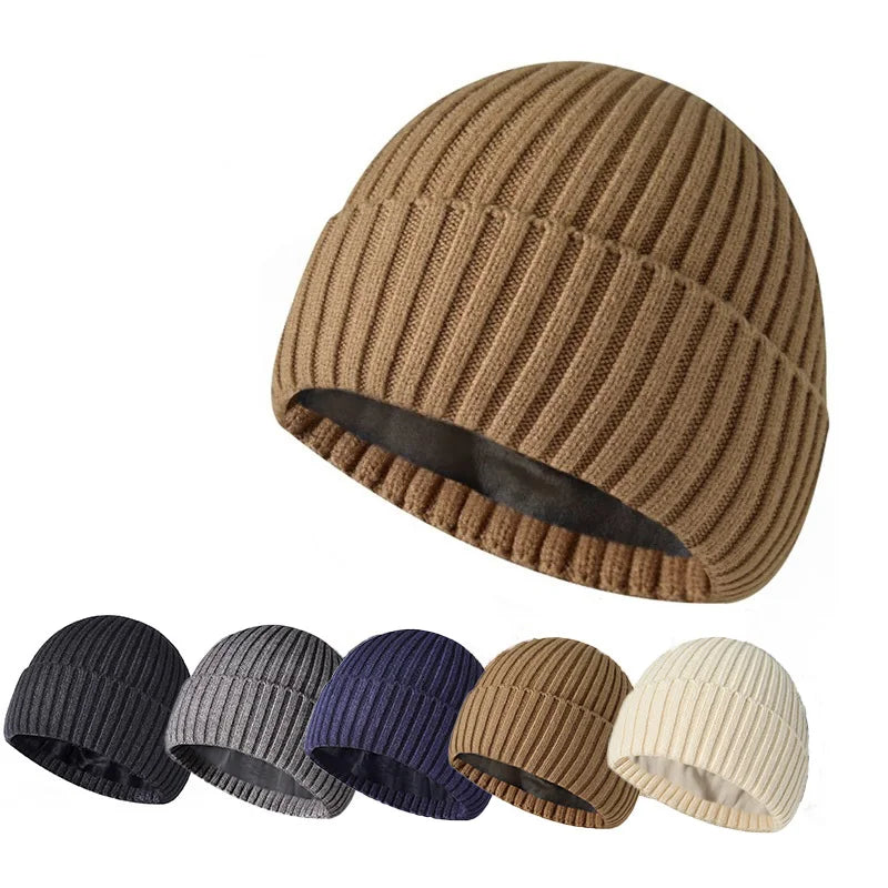 Chapeau d'hiver en laine tricoté