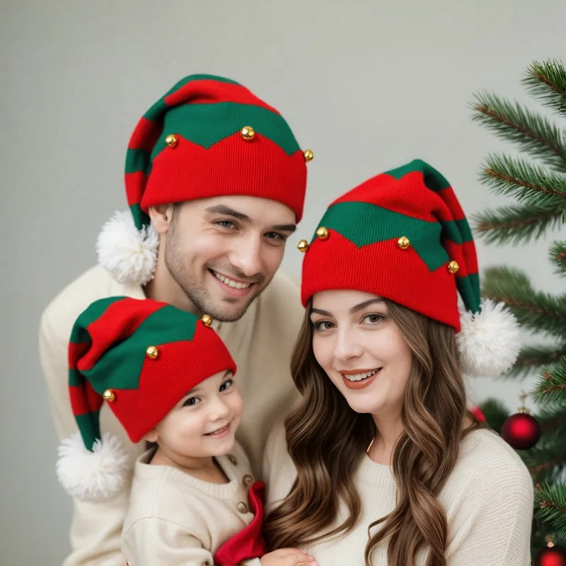 Chapeau de noël en laine familiale