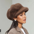 Chapeau en fourrure peluche pour femme