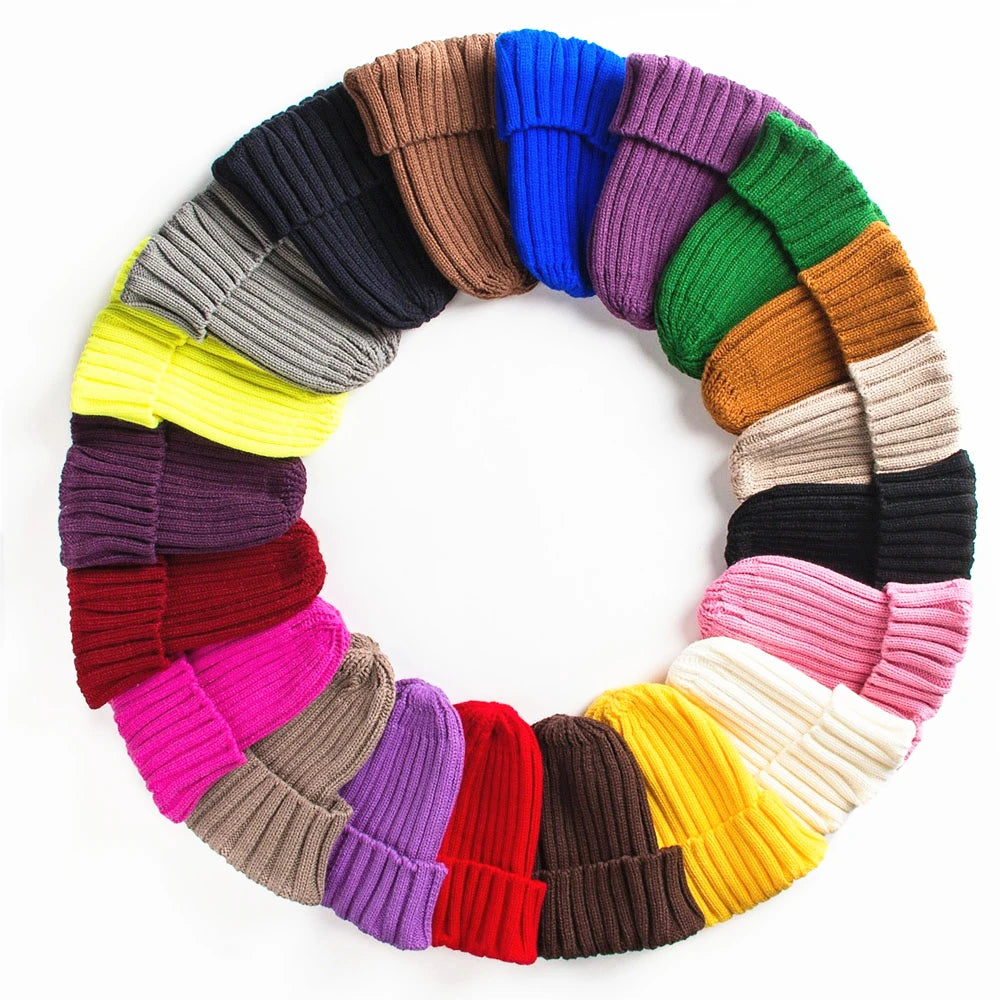Chapeau en laine tricoté grosse maille