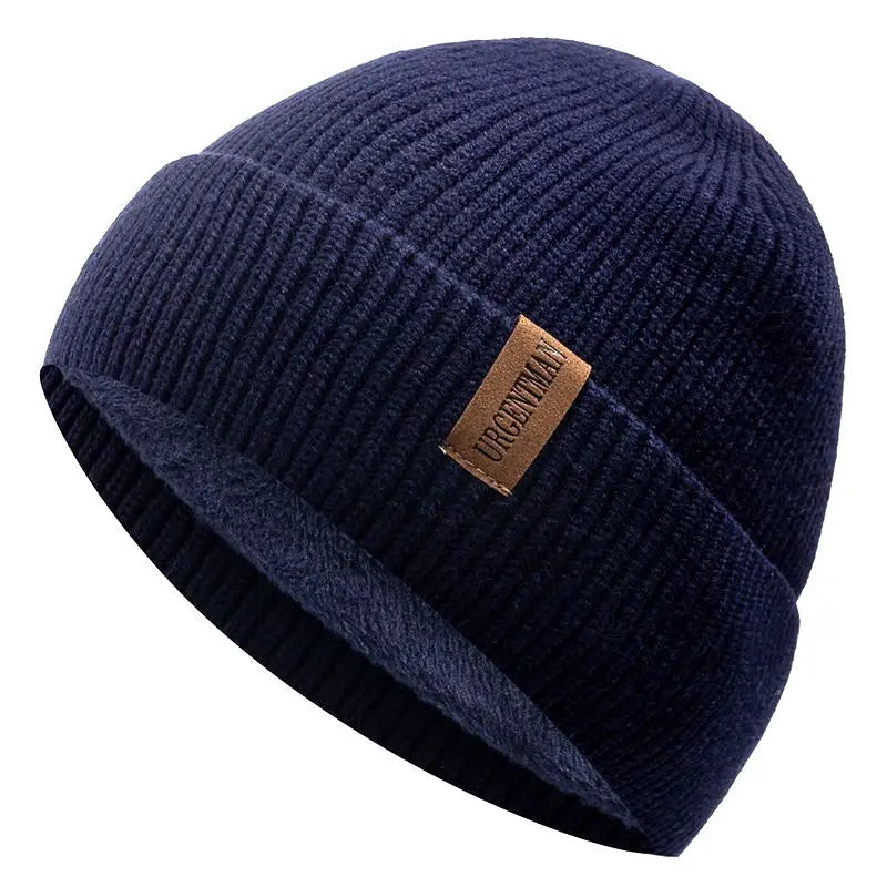 Chapeau et bonnet en laine bleu