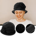 Chapeau à laine bouillie noir