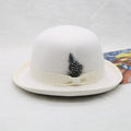 Chapeau à laine feutré blanc