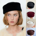 Chapeau pillbox en laine