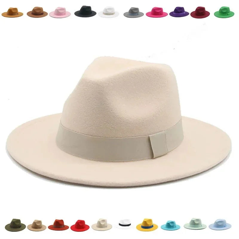 Chapeau rond en laine gris