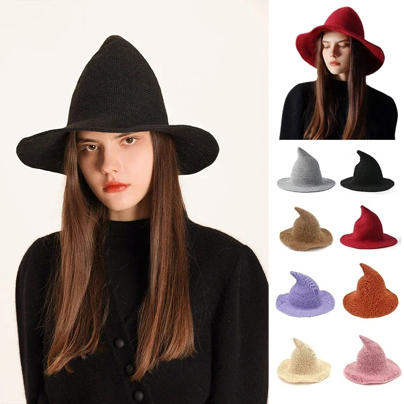 Chapeau sorcière en laine