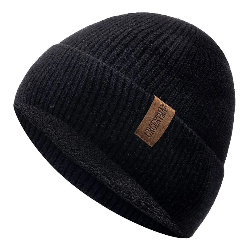 Chapeau et bonnet en laine bleu