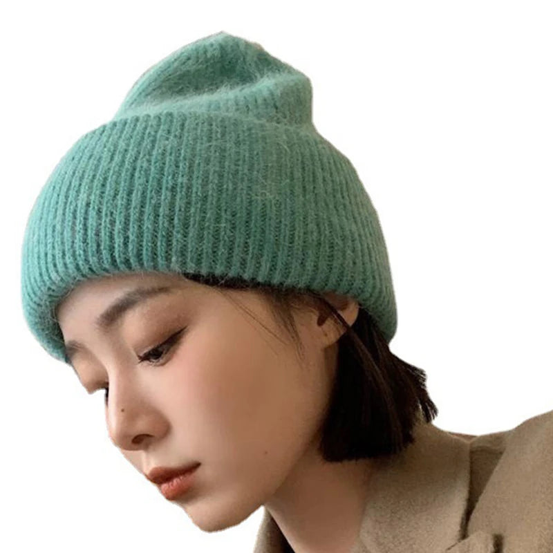 Chapeau et bonnet en laine gris