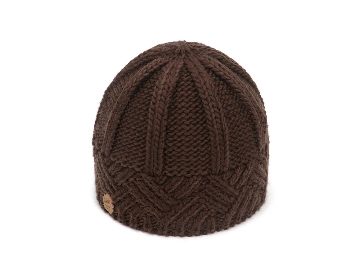 Chapeau fait main en laine gris