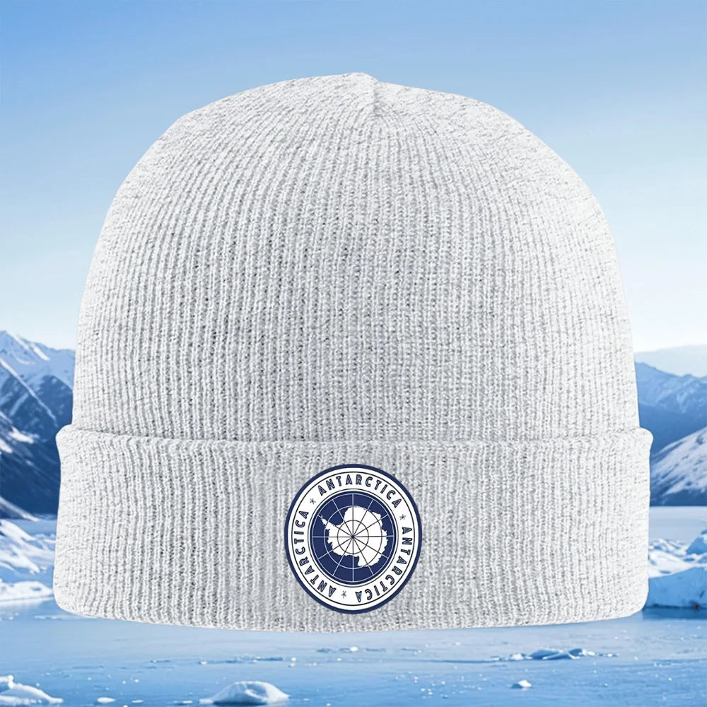 Chapeau mélangé en laine bleu marine