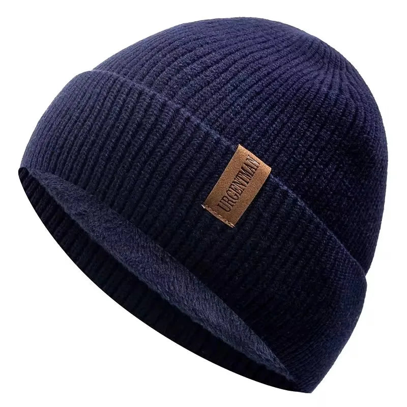 Chapeau et bonnet en laine bleu