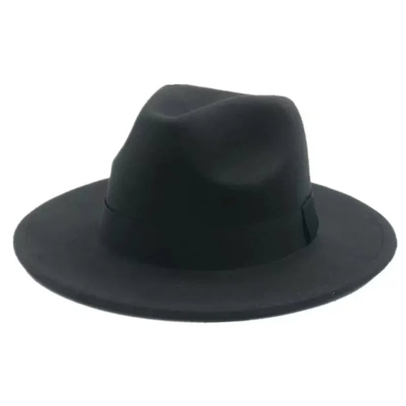 Chapeau rond en laine gris
