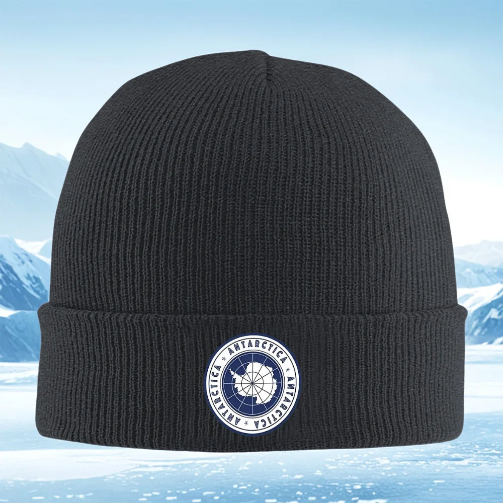 Chapeau mélangé en laine bleu marine