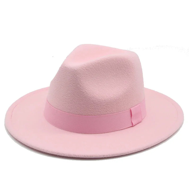 Chapeau rond en laine gris