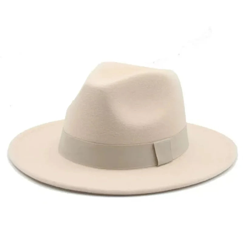 Chapeau rond en laine gris