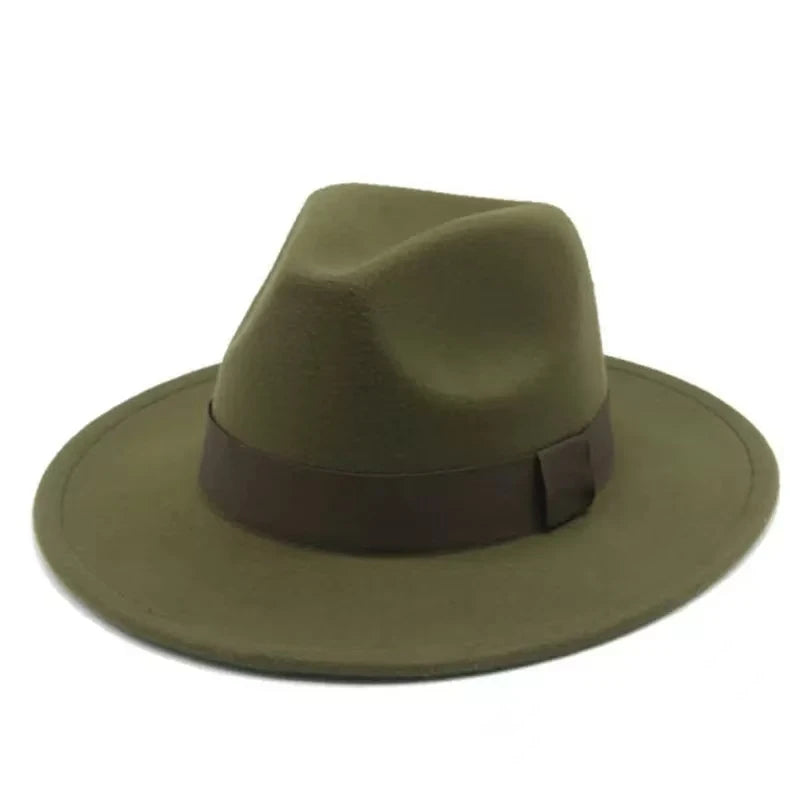Chapeau rond en laine gris