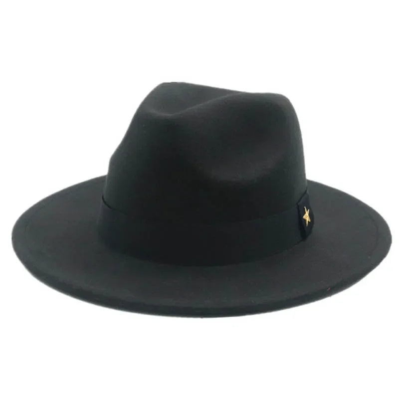 Chapeau rond en laine gris