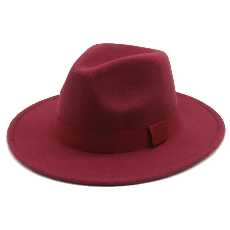 Chapeau rond en laine gris