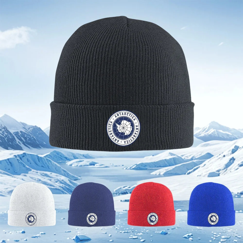 Chapeau mélangé en laine bleu marine