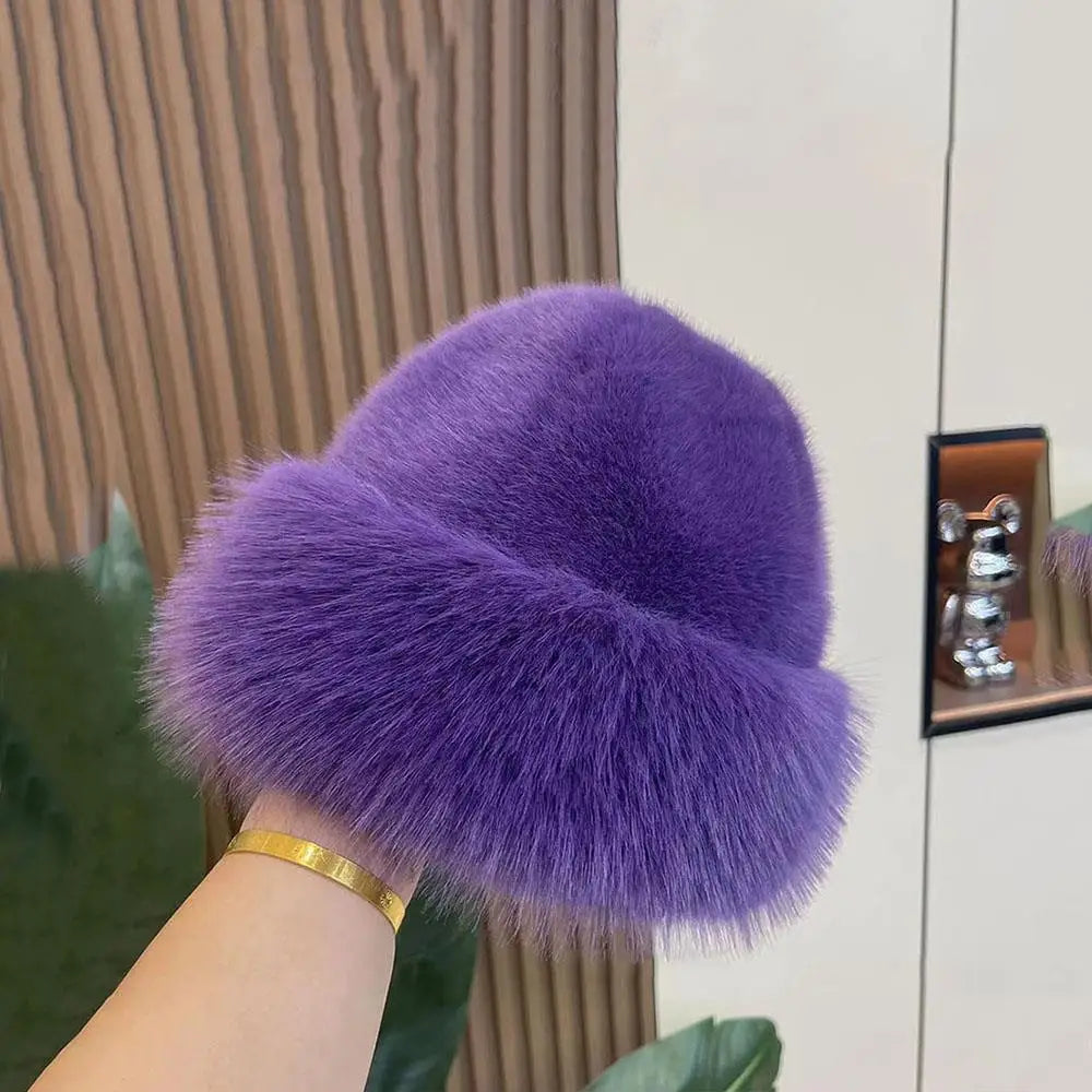 Chapeau en fourrure en laine