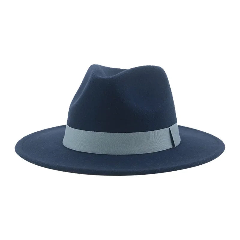 Chapeau rond en laine gris