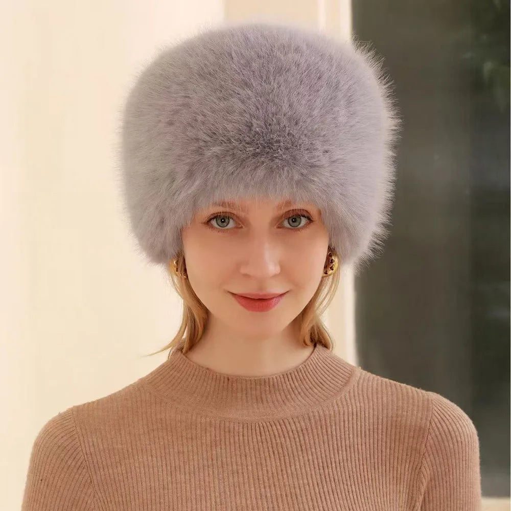 Chapeau en fourrure en laine