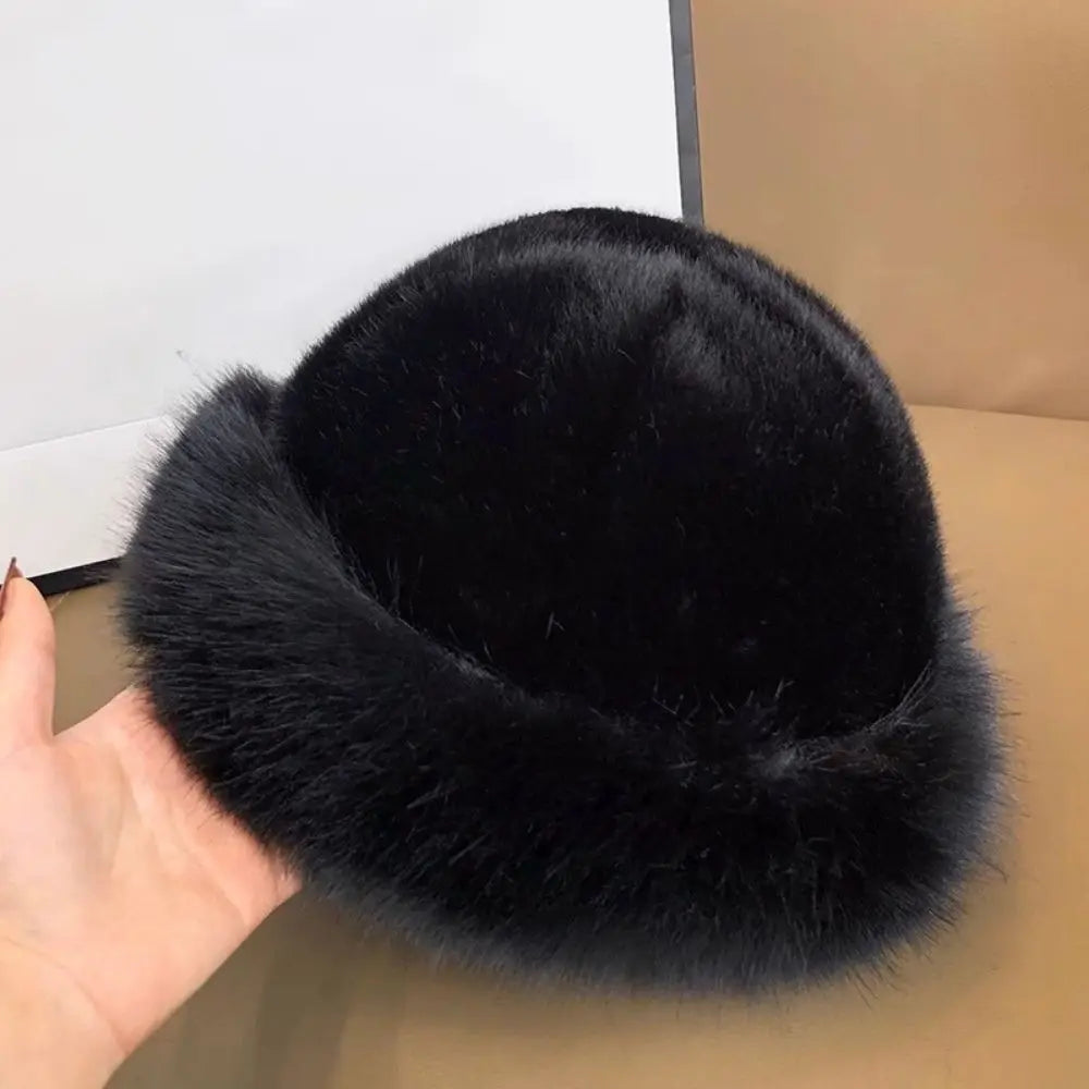 Bonnet d'hiver en fausse fourrure