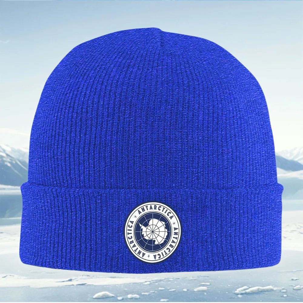 Chapeau mélangé en laine bleu marine